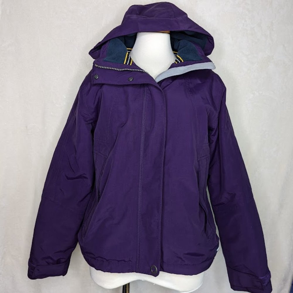 Lands End Squall Hooded Fleece Lined Coat Size S